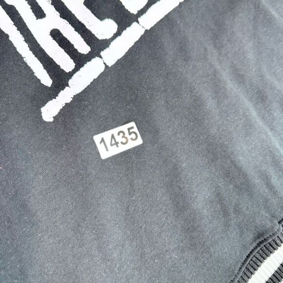 Panic! At The Disco Manhead Jacket Mens Large Black Varsity Button-Front New - Picture 9 of 9